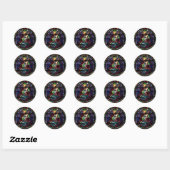 Sticker Rond Ange de Noël 2 (Feuille)