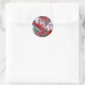 Sticker Rond ange de Noël d'hiver (Sac)
