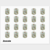 Sticker Rond Ange de Noël Vintage (Feuille)