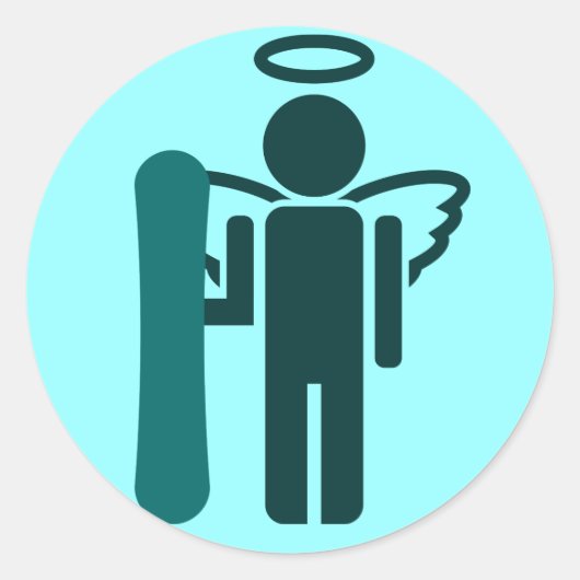 Sticker Rond ange de snowboard (Devant)