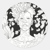 Sticker Rond Ange déchu (Devant)