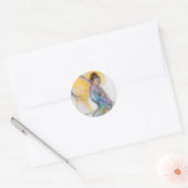 Sticker Rond ange doux (Enveloppe)
