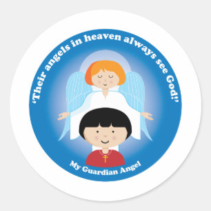 Sticker Rond Ange gardien