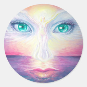 Sticker Rond Ange gardien
