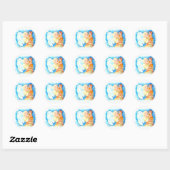 Sticker Rond Ange gardien (Feuille)