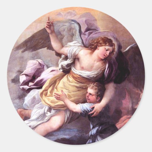 Sticker Rond Ange gardien (Devant)