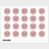 Sticker Rond Ange Gardien rose (Feuille)