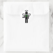 Sticker Rond ange irlandais. (Sac)