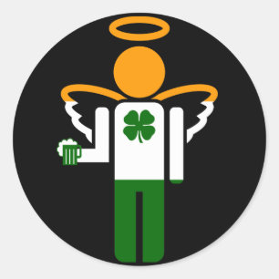 Sticker Rond ange irlandais.
