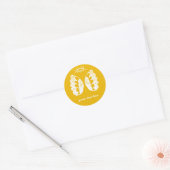 Sticker Rond Ange jaune (Enveloppe)