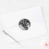 Sticker Rond Ange pensif en bas (Enveloppe)