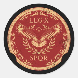 Sticker Rond Ange Romain Legio X Shield