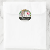 Sticker Rond ANGE ROMANTIQUE RASSEMBLANT ROSE ROSE ROSE Merci (Sac)