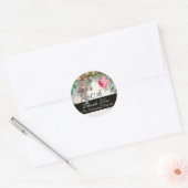Sticker Rond ANGE ROMANTIQUE RASSEMBLANT ROSE ROSE ROSE Merci (Enveloppe)