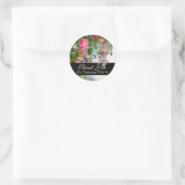 Sticker Rond ANGE ROMANTIQUE RASSEMBLANT ROSE ROSE ROSE Merci (Sac)