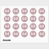 Sticker Rond Ange rose (Feuille)