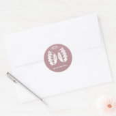 Sticker Rond Ange rose (Enveloppe)