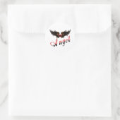 Sticker Rond Angel - Avec Angel Wings Design (Sac)