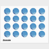 STICKER ROND ANGEL BLOWING HORN (Feuille)