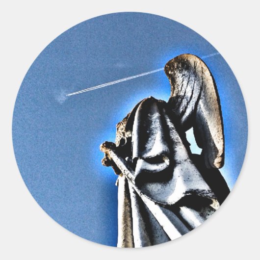 Sticker Rond Angel et contrail (Devant)