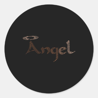 Sticker Rond Angel Femmes Noir Histoire Mois Couleur Hommes Afr