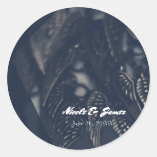 Sticker Rond Angel foncé ailes Gothique Glam Personnalisé Faveu