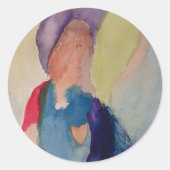 Sticker rond Angel Guardian Abstrait (Devant)