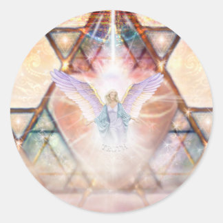 Sticker Rond Angel Heart