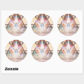 Sticker Rond Angel Heart (Feuille)