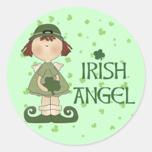 Sticker Rond Angel irlandais