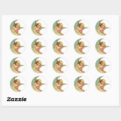 Sticker Rond Angel Moon (Feuille)
