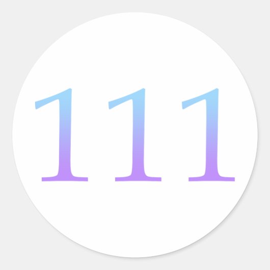 Sticker Rond Angel Numéro 111 - Intuition (Devant)
