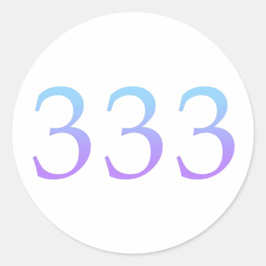 Sticker Rond Angel Numéro 333 - Support (Devant)