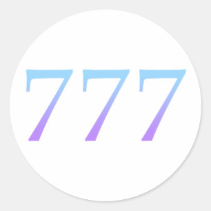 Sticker Rond Angel Numéro 777 - Chuck