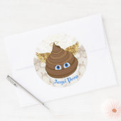 Sticker Rond Angel Poop Emoji (Enveloppe)