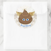 Sticker Rond Angel Poop Emoji (Sac)