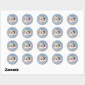 Sticker Rond Angel Reposé Sur Un Nuage (Feuille)