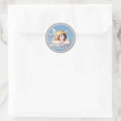 Sticker Rond Angel Reposé Sur Un Nuage (Sac)