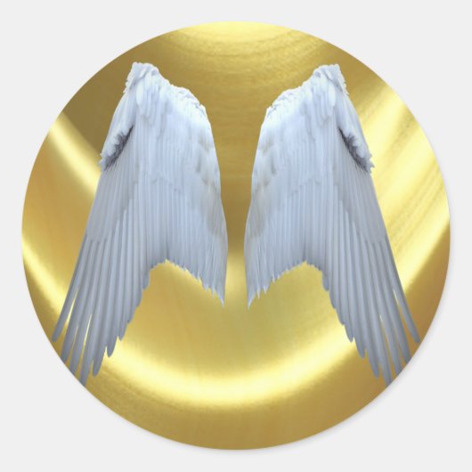 Sticker Rond Angel Wings Gold (Devant)