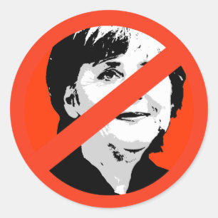 Sticker Rond Angela Merkel