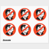 Sticker Rond Angela Merkel (Feuille)