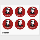 Sticker Rond Angela Merkel (Feuille)
