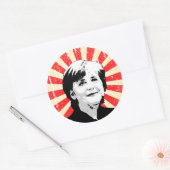 Sticker Rond Angela Merkel (Enveloppe)