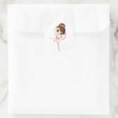 Sticker Rond Angelina la ballerine (Sac)