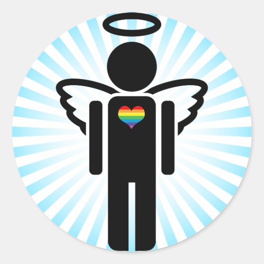 Sticker Rond angélique. (Devant)