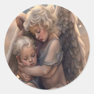 Sticker Rond Anges