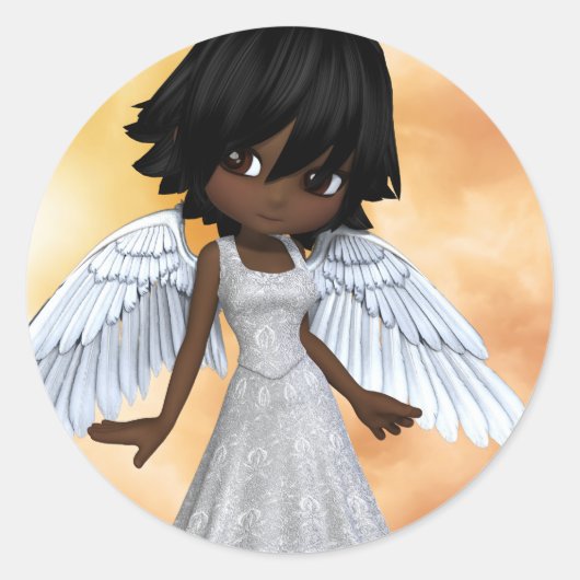 Sticker Rond Anges 2 de Lil (Devant)