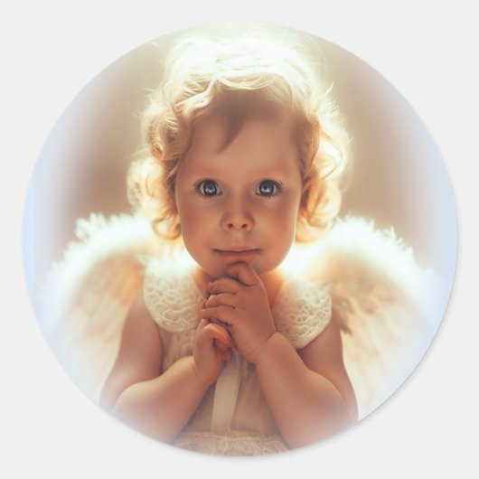 Sticker Rond Anges bébés (Devant)