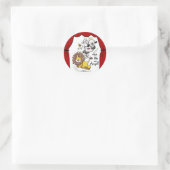 Sticker Rond Anges de Lion et d'Agneau (Sac)