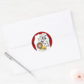 Sticker Rond Anges de Lion et d'Agneau (Enveloppe)